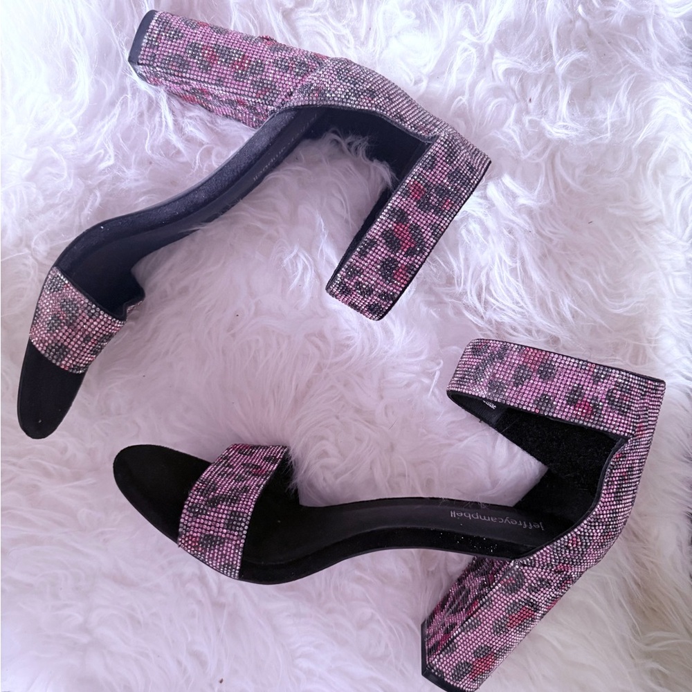 Jeffrey Campbell Pink Animal Print Heels